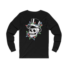 Load image into Gallery viewer, X-mas Top Hat Skull Unisex Jersey Long Sleeve Tee
