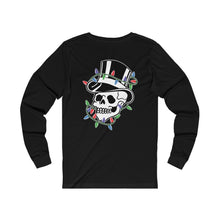Load image into Gallery viewer, X-mas Top Hat Skull Unisex Jersey Long Sleeve Tee
