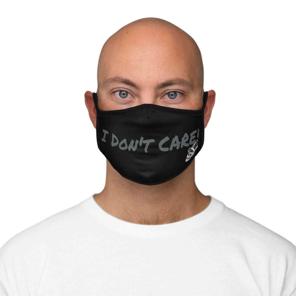 I Don't CARE! Top Hat Fitted Polyester Face Mask