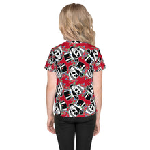 Load image into Gallery viewer, Kids crew neck X-mas Top Hat Skull t-shirt