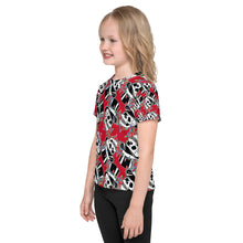 Load image into Gallery viewer, Kids crew neck X-mas Top Hat Skull t-shirt