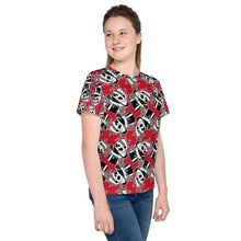 Load image into Gallery viewer, Youth crew neck X-mas Top Hat Skull t-shirt
