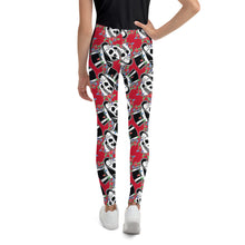 Load image into Gallery viewer, Youth X-mas Top Hat Skull Leggings
