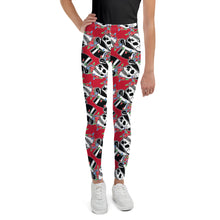 Load image into Gallery viewer, Youth X-mas Top Hat Skull Leggings